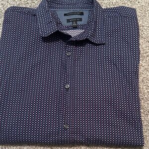 Banana Republic Blue and Red Patterned Shirt